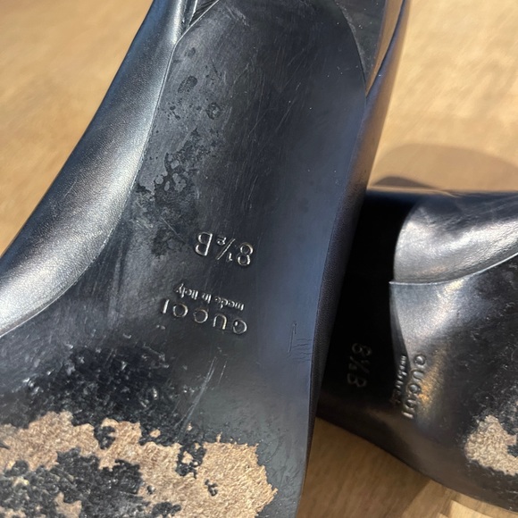 VINTAGE GUCCI LEATHER SHOES SIZE 8 1/2B - Picture 9 of 11